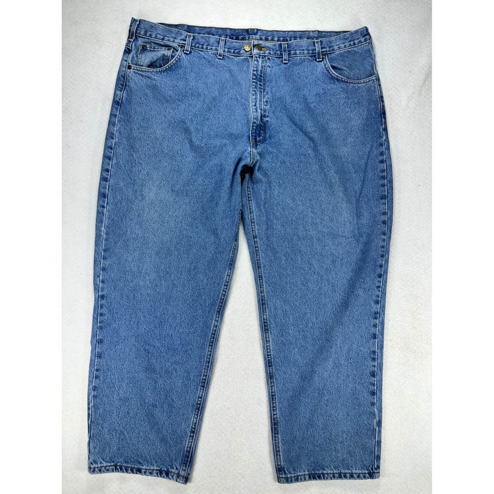 Carhartt Big Tall Y2K Relaxed Fit Stonewash Blue Denim Jeans Mens 50x30 Workwear